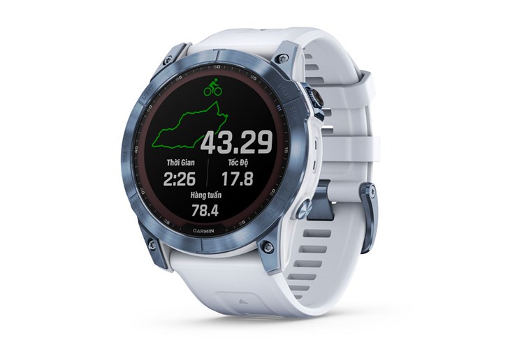 Đồng hồ thông minh Garmin Fenix 7X Solar Titanium 51mm Màu Trắng