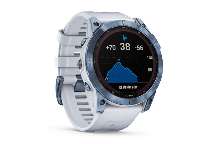 Đồng hồ thông minh Garmin Fenix 7X Solar Titanium 51mm Màu Trắng