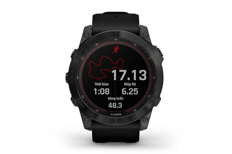 Đồng hồ thông minh Garmin Fenix 7X Solar Titanium 51mm Màu Đen