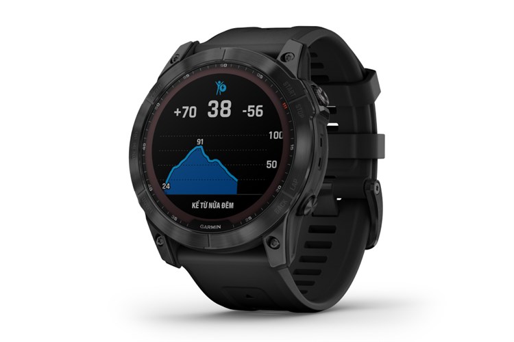 Đồng hồ thông minh Garmin Fenix 7X Solar Titanium 51mm Màu Đen