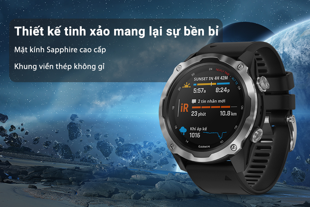 Đồng hồ thông minh Garmin Descent Mk2 - Thiết kế