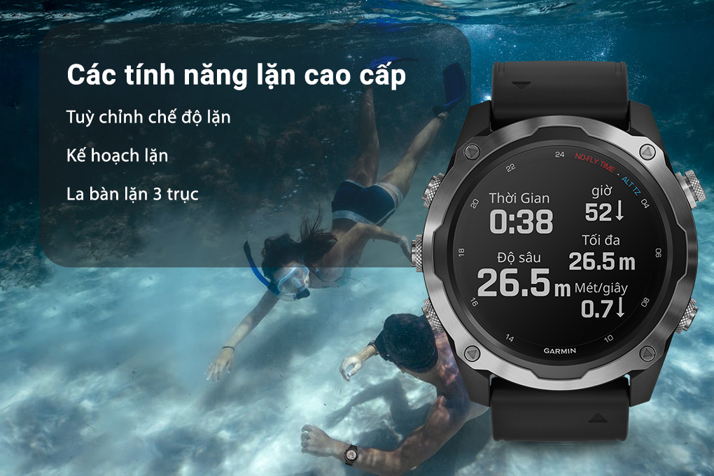 Đồng hồ thông minh Garmin Descent Mk2 - Tính năng lặn cao cấp