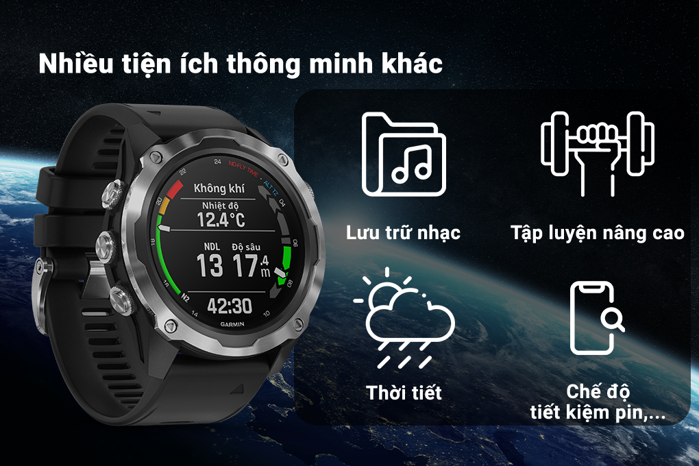 Đồng hồ thông minh Garmin Descent Mk2 - Tiện ích khác