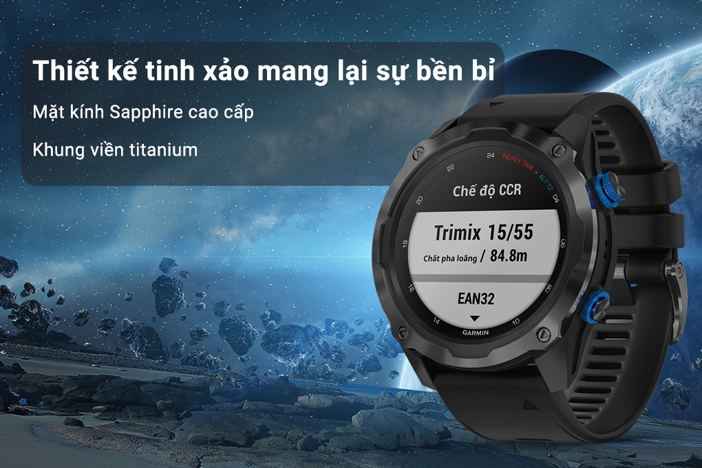 Đồng hồ thông minh Garmin Descent Mk2i - Thiết kế