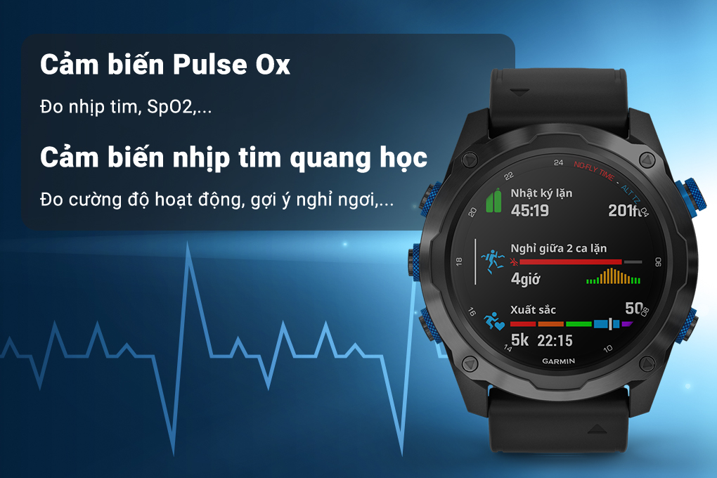 Đồng hồ thông minh Garmin Descent Mk2i - Theo dõi sức khoẻ