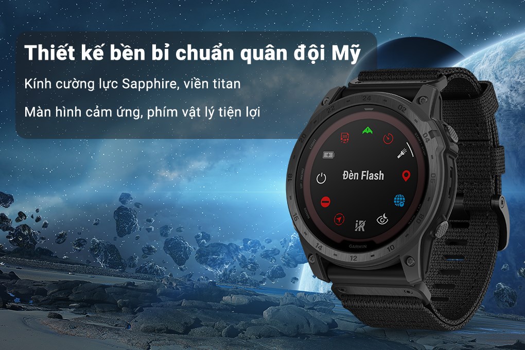 Đồng hồ thông minh Garmin Tactix 7 PRO Solar 51mm Đen