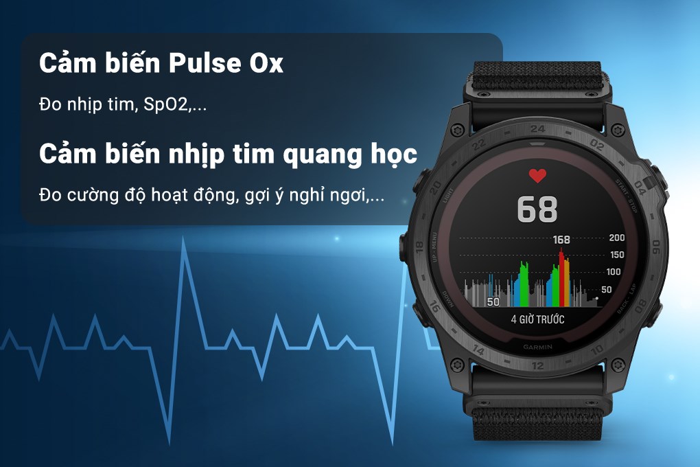 Đồng hồ thông minh Garmin Tactix 7 PRO Solar 51mm Đen