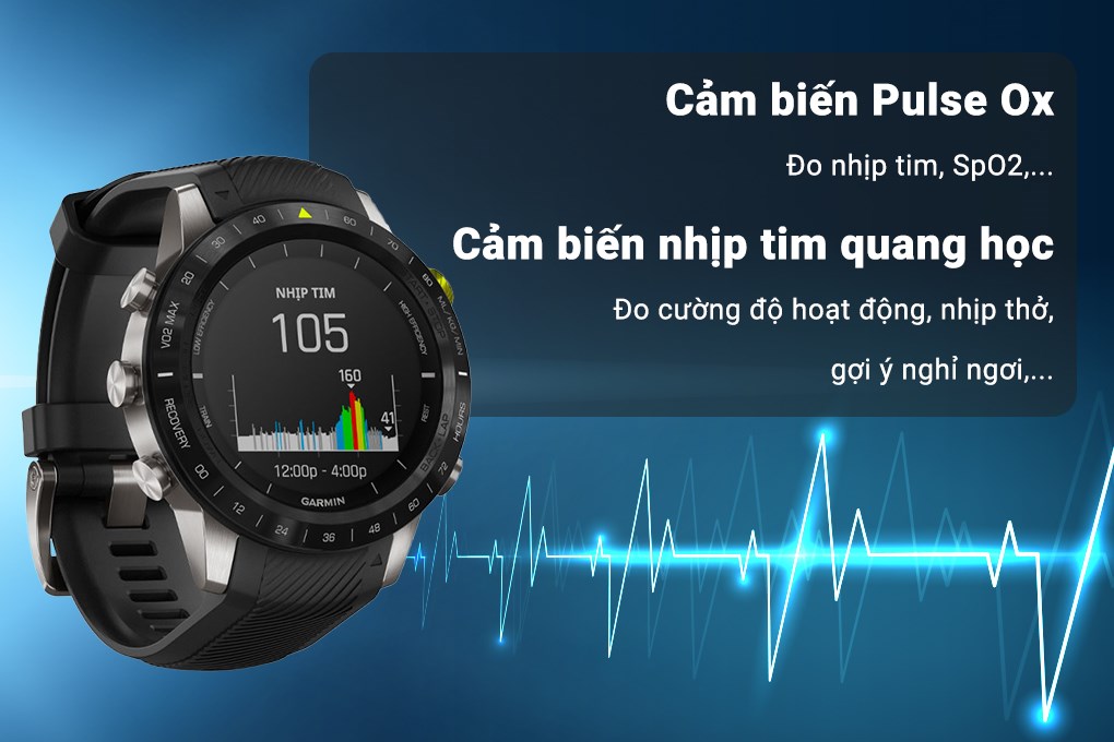 Đồng hồ thông minh Garmin MARQ Athlete 46mm Đen