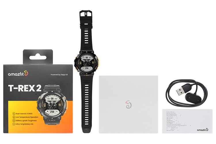 Đồng hồ thông minh Amazfit T-Rex 2 47.1mm Màu Đen - Vàng