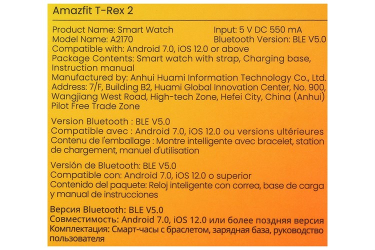 Đồng hồ thông minh Amazfit T-Rex 2 47.1mm Màu Đen - Bạc