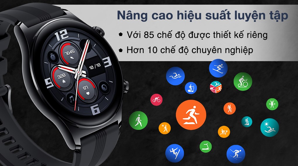 Đồng hồ thông minh HONOR Watch GS3 dây cao su - Chế độ thể thao