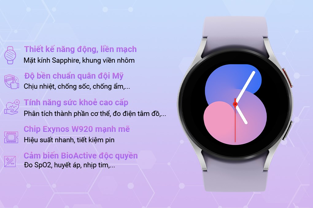 Đồng hồ thông minh Samsung Galaxy Watch5 LTE 40mm Tím