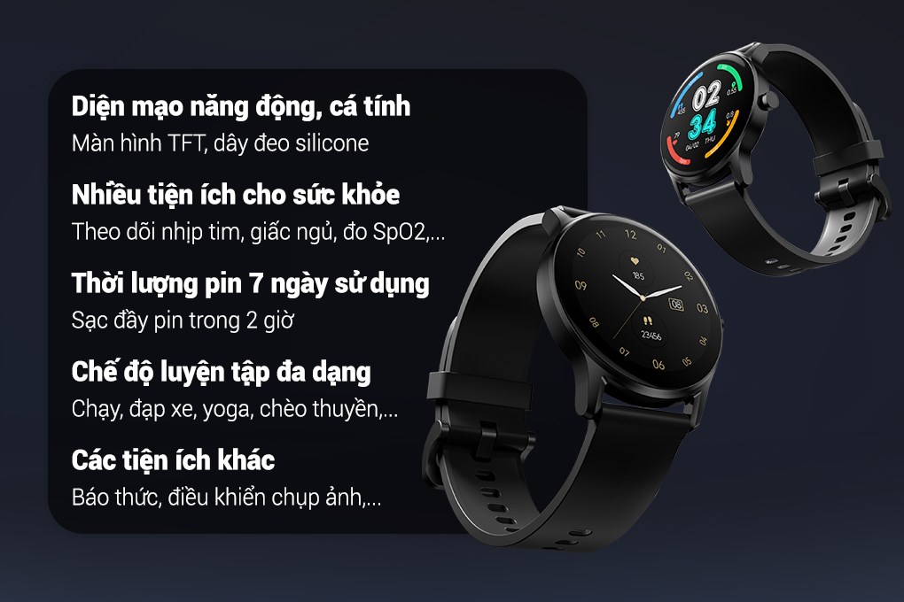 Đồng hồ thông minh HAYLOU GS 44.4mm Đen