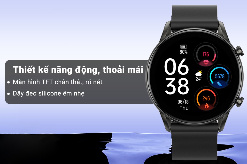 Đồng hồ thông minh HAYLOU RT2 45.7mm Đen