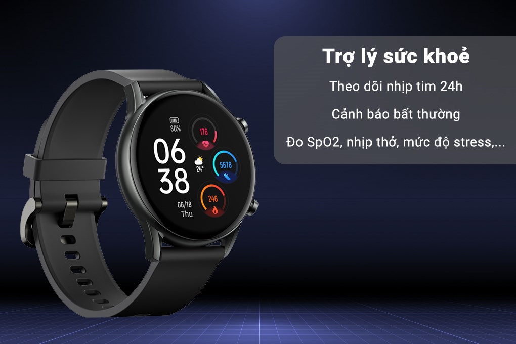 Đồng hồ thông minh HAYLOU RT2 45.7mm Đen