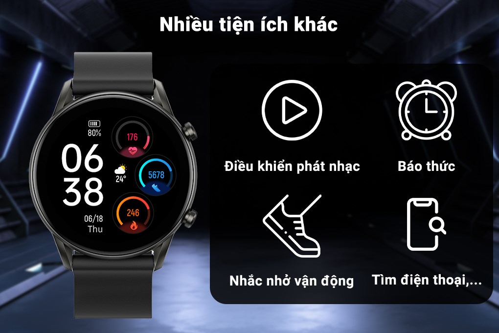 Đồng hồ thông minh HAYLOU RT2 45.7mm Đen