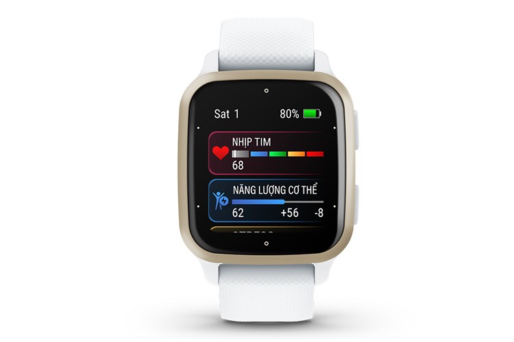 Garmin Venu SQ 2 40.6mm dây silicone Màu Trắng