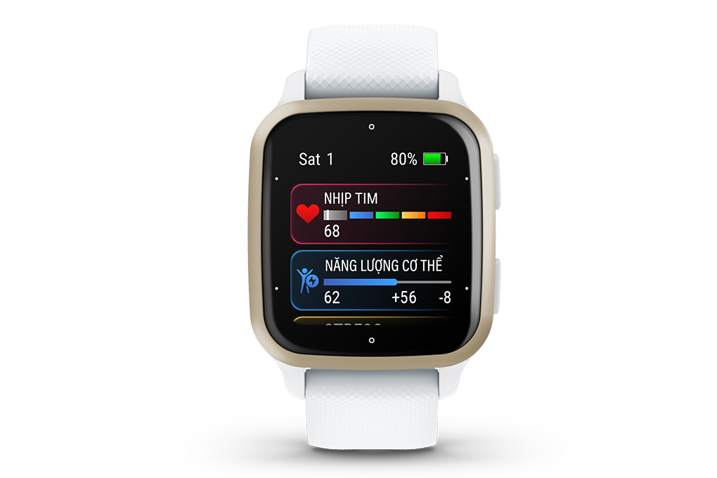 Garmin Venu SQ 2 40.6mm dây silicone Màu Trắng