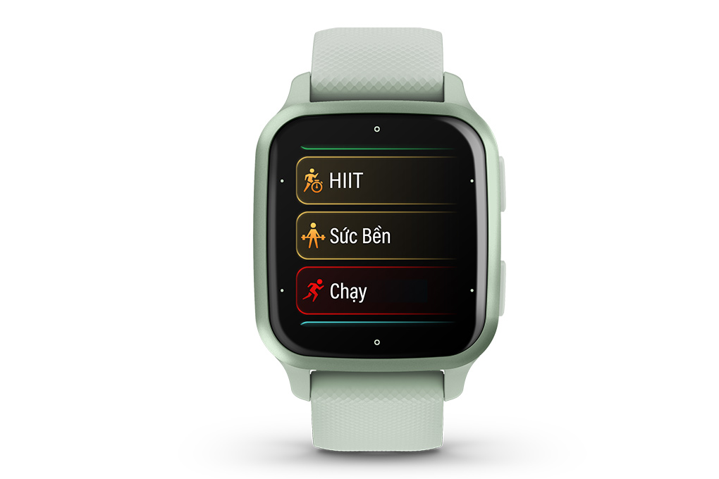 Garmin Venu SQ 2 40.6mm dây silicone Màu Xanh Bạc Hà