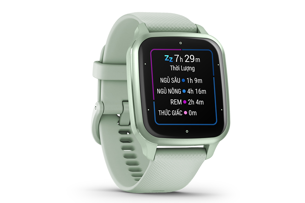 Garmin Venu SQ 2 40.6mm dây silicone Màu Xanh Bạc Hà