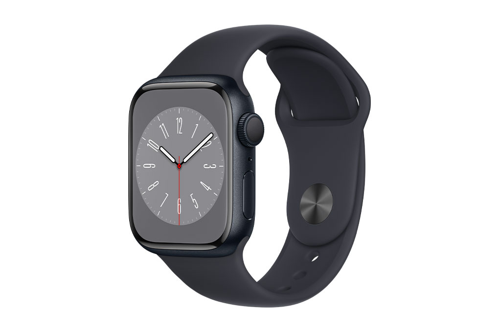 Đồng hồ thông minh Apple Watch Series 8 GPS 45mm viền nhôm dây thể thao Màu Đen Xanh