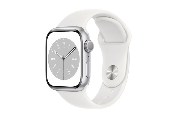 Đồng hồ thông minh Apple Watch Series 8 GPS 45mm viền nhôm dây thể thao Màu Trắng