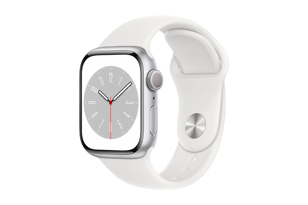 Đồng hồ thông minh Apple Watch Series 8 GPS 45mm viền nhôm dây thể thao Màu Trắng