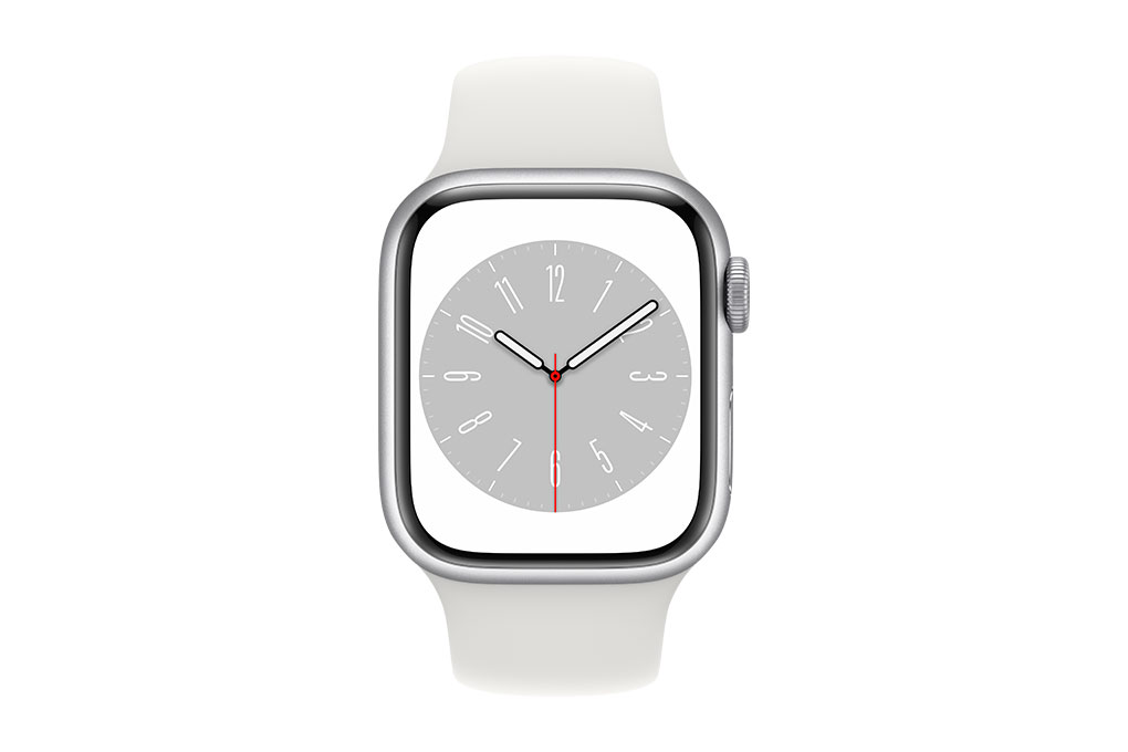 Đồng hồ thông minh Apple Watch Series 8 GPS 45mm viền nhôm dây thể thao Màu Trắng