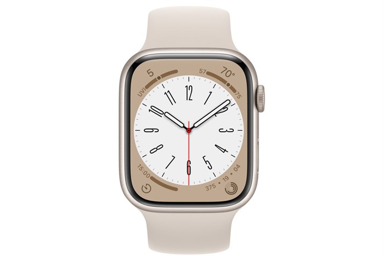 Đồng hồ thông minh Apple Watch Series 8 GPS 45mm viền nhôm dây thể thao Màu Trắng Starlight