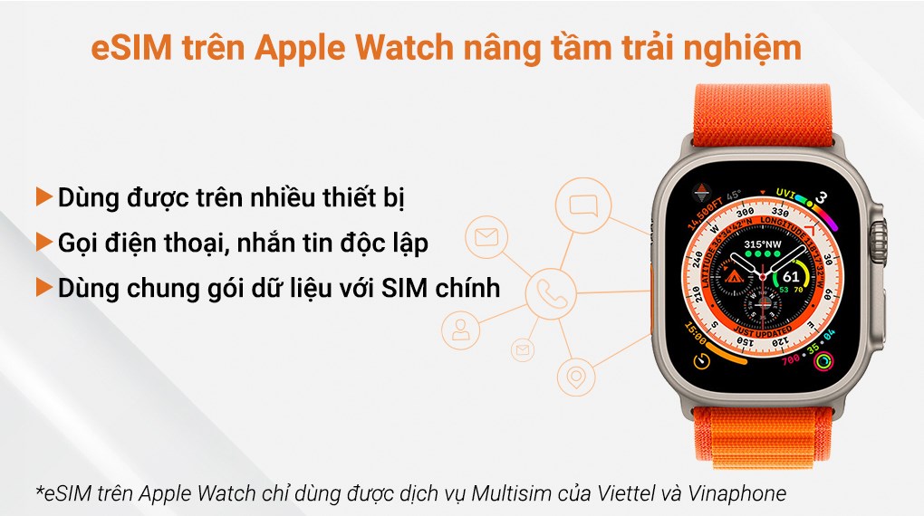 Đồng hồ thông minh Apple Watch Ultra GPS + Cellular 49mm viền Titanium dây Alpine size S