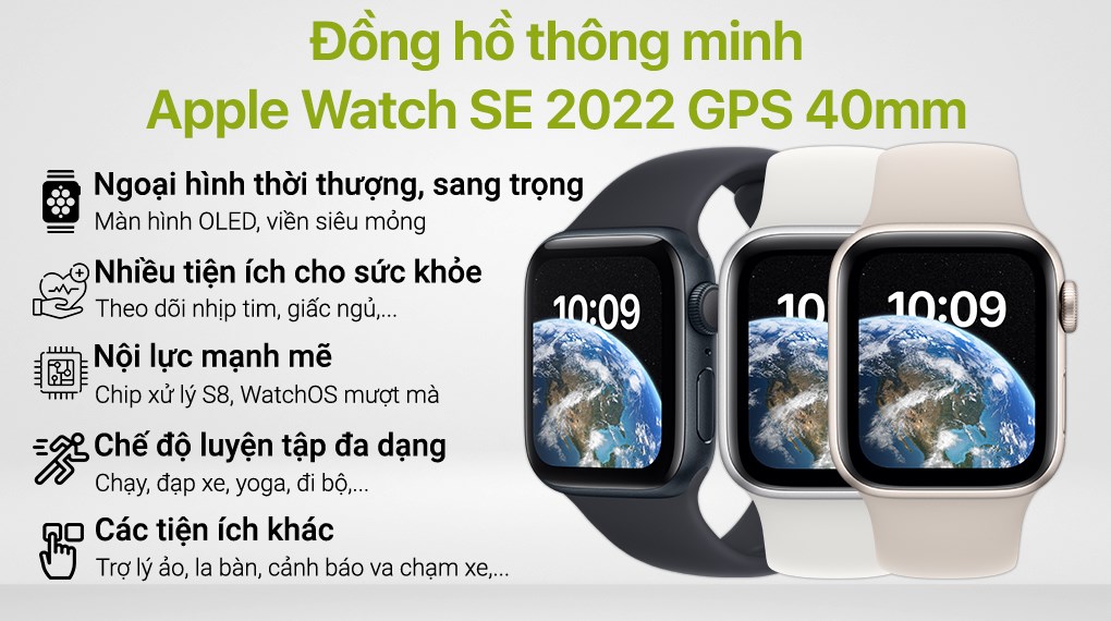 Apple Watch: Apple Watch là một trong những sản phẩm đắt giá và hiện đại nhất của Apple với nhiều tính năng thông minh vượt trội. Bằng cách ghép nối đồng bộ với điện thoại của bạn, bạn có thể sử dụng nó để trả lời điện thoại, nhắn tin, đo nhịp tim, định vị vị trí... Với Apple Watch, bạn sẽ có một phụ kiện vô cùng tiện ích và đẳng cấp.