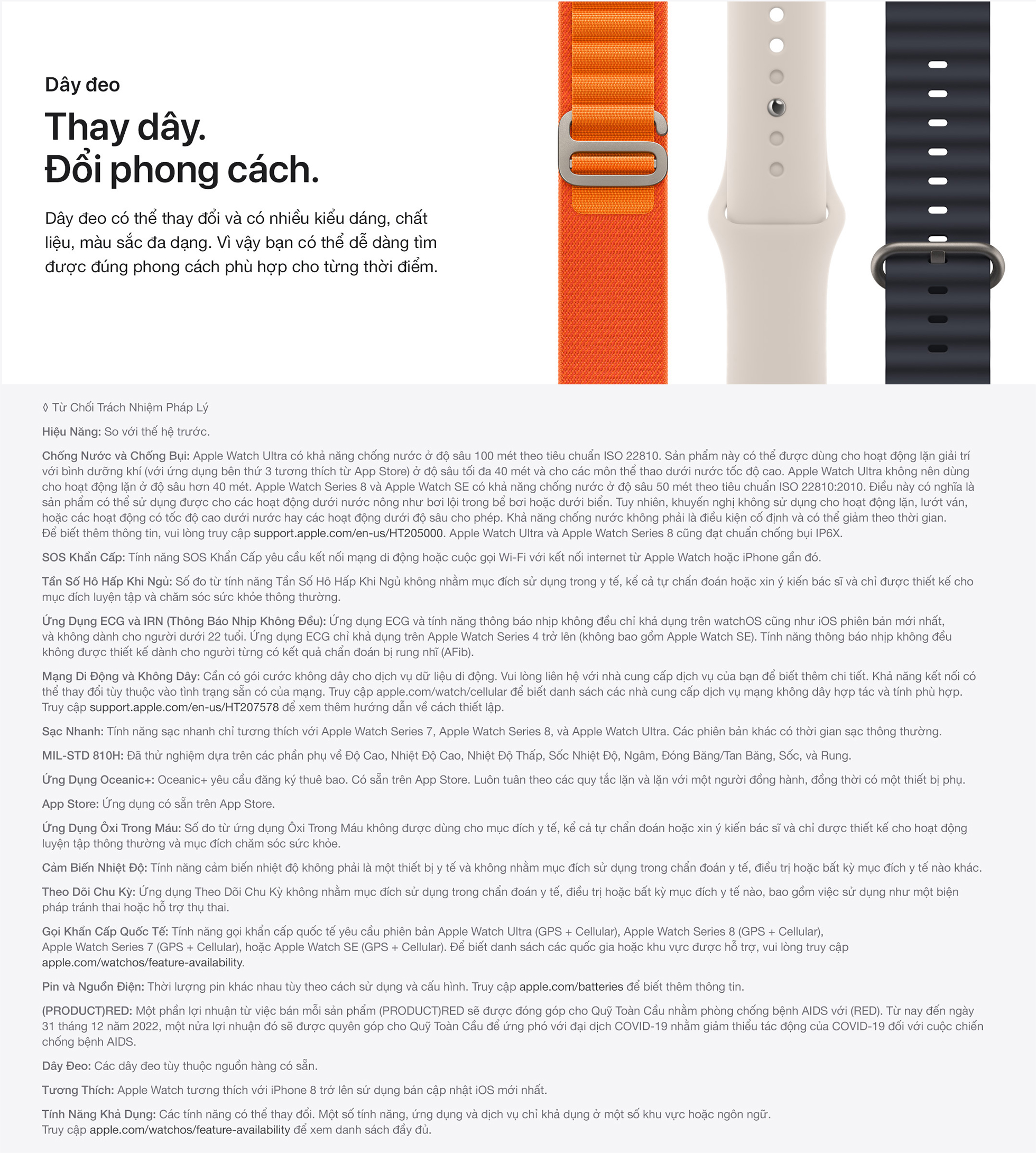 Apple Watch SE 2022 GPS 40mm - Dây đeo