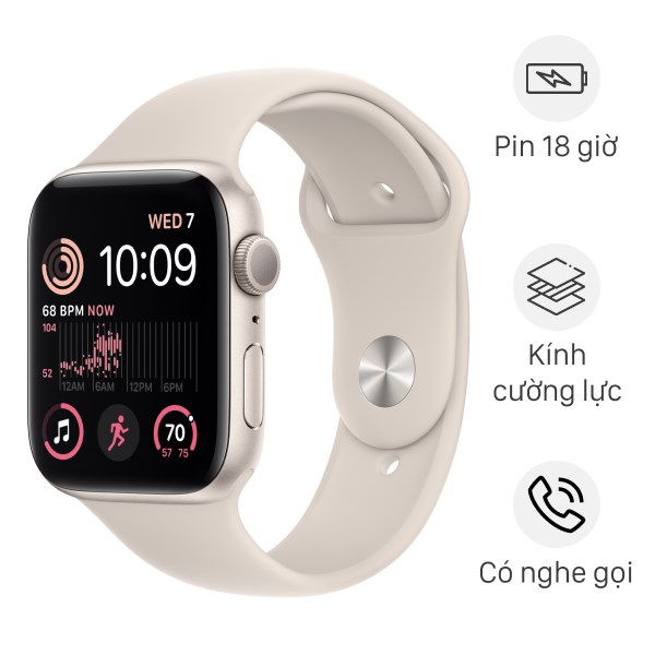 Apple Watch SE 2022 44mm viền nhôm dây silicone