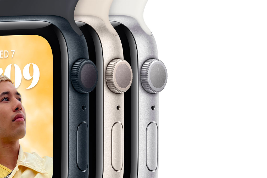 Đồng hồ thông minh Apple Watch SE 2022 GPS 44mm viền nhôm dây thể thao Màu Trắng