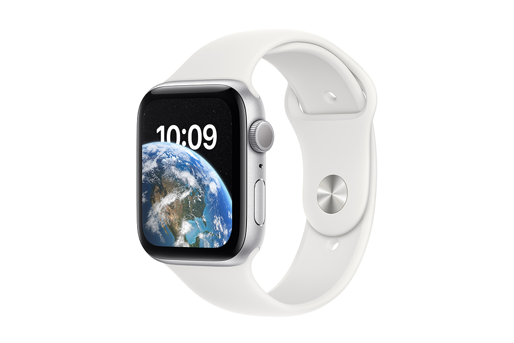 Đồng hồ thông minh Apple Watch SE 2022 GPS 44mm viền nhôm dây thể thao Màu Trắng