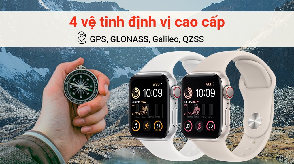 Đồng hồ thông minh Apple Watch SE 2022 GPS + Cellular 40mm viền nhôm dây thể thao