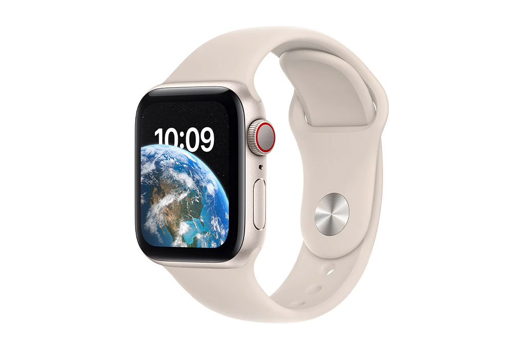 Đồng hồ thông minh Apple Watch SE 2022 GPS + Cellular 40mm viền nhôm dây thể thao Màu Trắng Starlight