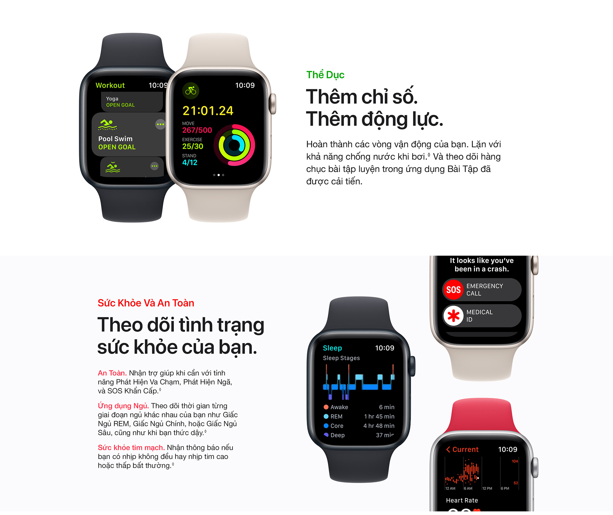 Apple Watch SE 2022 LTE 40mm - Sức khoẻ