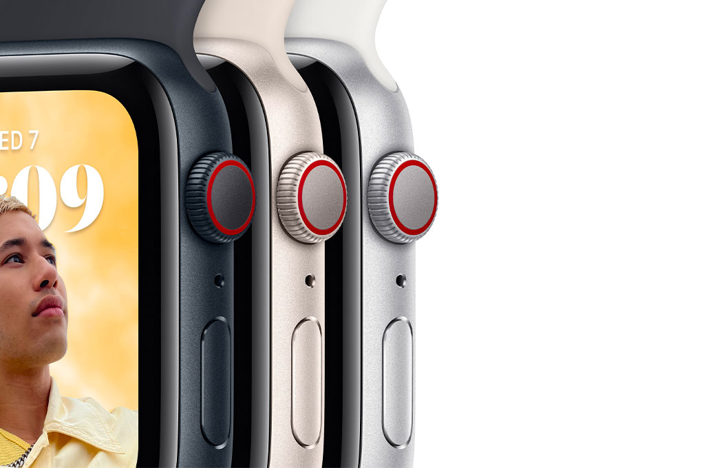 Đồng hồ thông minh Apple Watch SE 2022 GPS + Cellular 44mm viền nhôm dây thể thao Màu Trắng