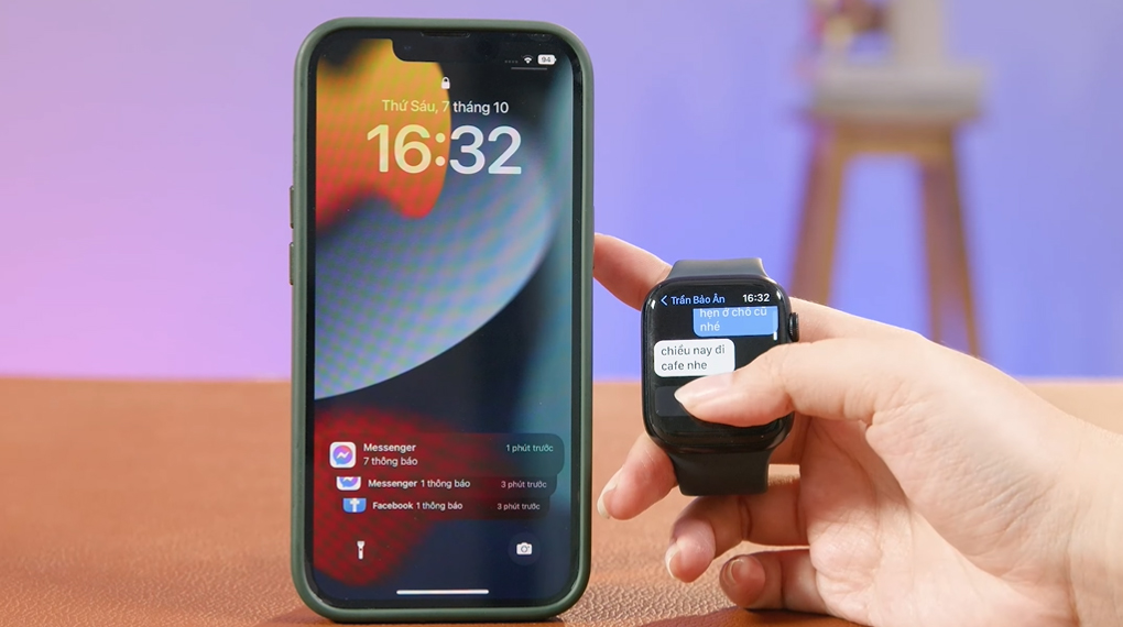 Apple Watch S8 GPS 41mm - Nhận thông báo nhanh chóng