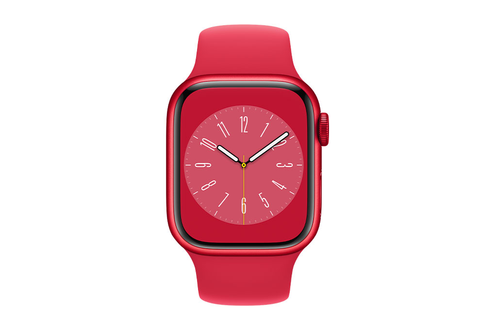 Đồng hồ thông minh Apple Watch Series 8 GPS 41mm viền nhôm dây thể thao Màu Đỏ