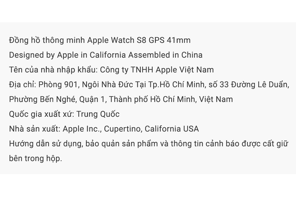 Đồng hồ thông minh Apple Watch Series 8 GPS 41mm viền nhôm dây thể thao Màu Đỏ