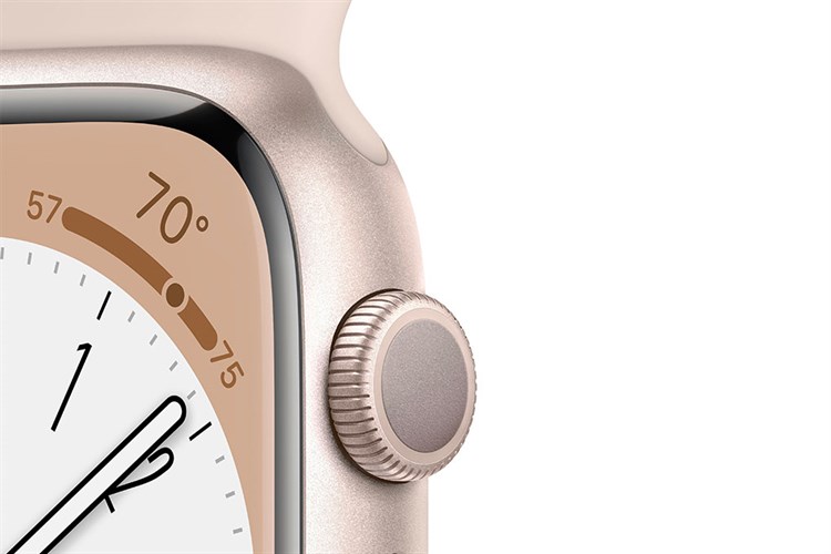 Đồng hồ thông minh Apple Watch Series 8 GPS 41mm viền nhôm dây thể thao Màu Trắng Starlight