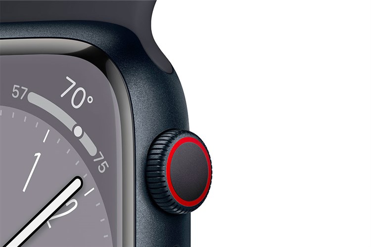 Đồng hồ thông minh Apple Watch Series 8 GPS + Cellular 41mm viền nhôm dây thể thao Màu Đen Xanh