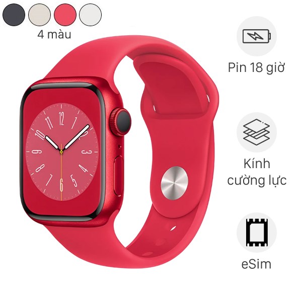 Đồng hồ thông minh Apple Watch Series 8 GPS   Cellular 41mm viền nhôm dây thể thao