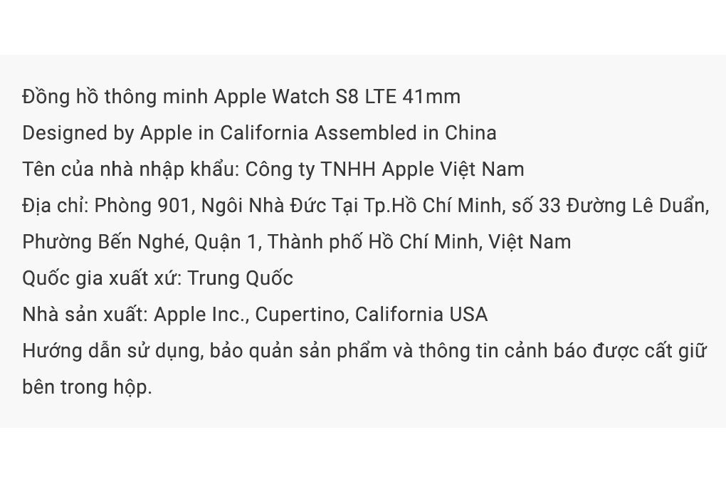 Đồng hồ thông minh Apple Watch Series 8 GPS + Cellular 41mm viền nhôm dây thể thao Màu Trắng