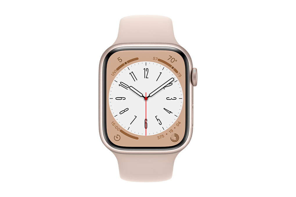 Đồng hồ thông minh Apple Watch Series 8 GPS + Cellular 41mm viền nhôm dây thể thao Màu Trắng Starlight