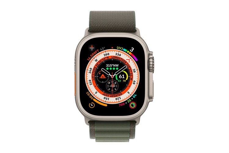Đồng hồ thông minh Apple Watch Ultra GPS + Cellular 49mm viền Titanium dây Alpine size M Màu Xanh lá