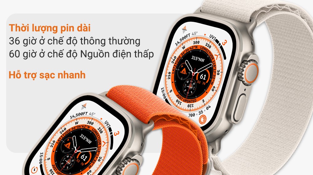 Đồng hồ thông minh Apple Watch Ultra GPS + Cellular 49mm viền Titanium dây Alpine size L