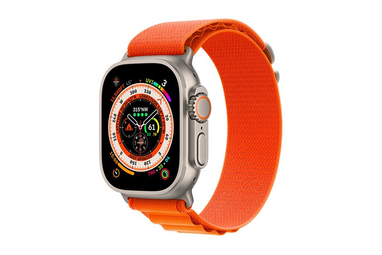 Đồng hồ thông minh Apple Watch Ultra GPS + Cellular 49mm viền Titanium dây Alpine size L Màu Cam